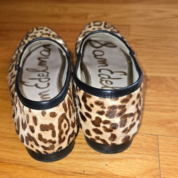 Sam Edelman Leopard Print Leather Flats Womans Size 7.5 - Picture 4 of 8